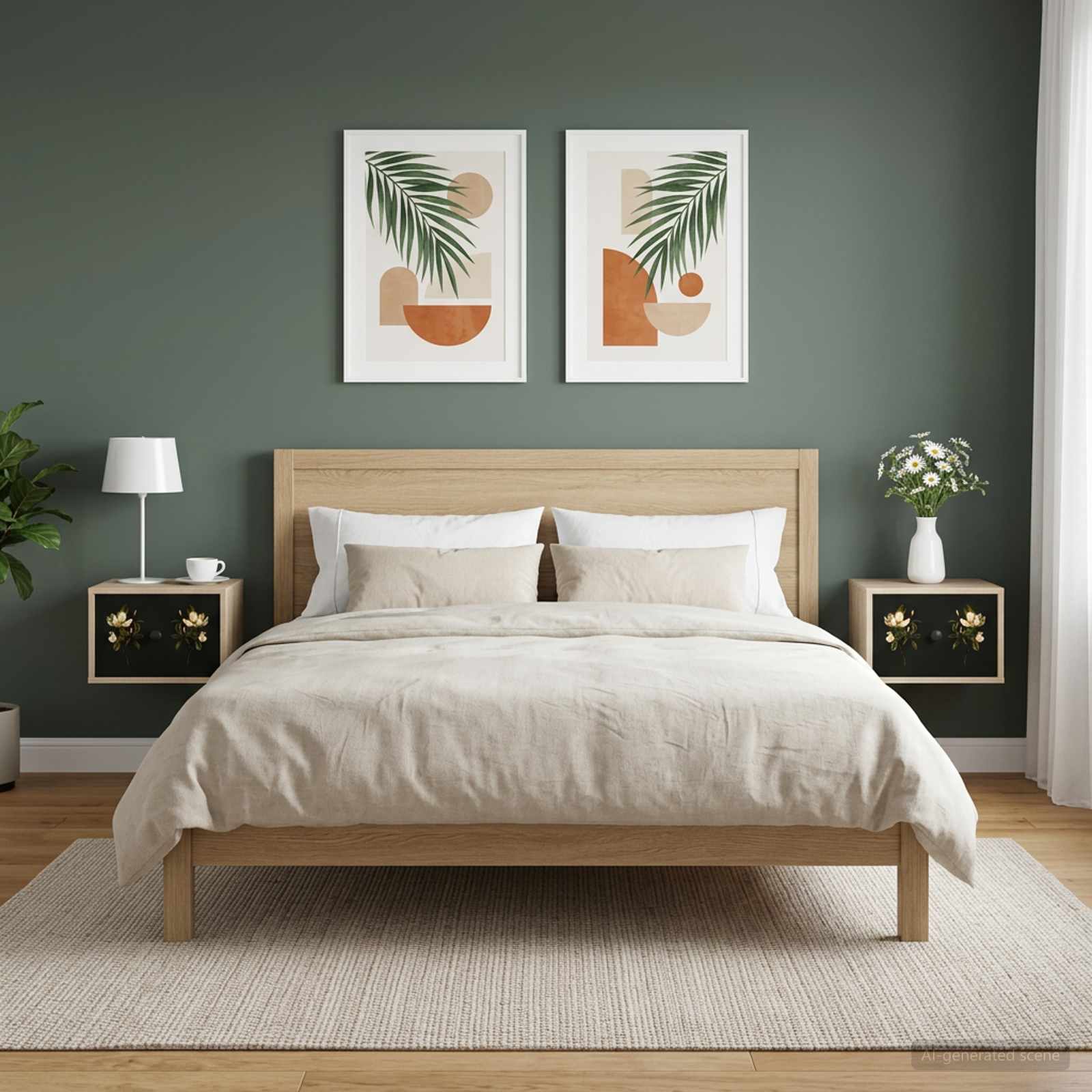 Τοίχου κομοδίνο BREMEN 2 τμχ. Sonoma Δρυς 36 x 33 x 25 εκ. - Pakobazaar