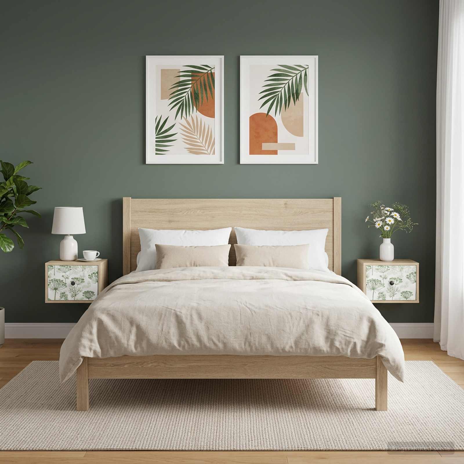 Τοίχου κομοδίνο GOTHA 2 τμχ. Sonoma Δρυς 36 x 33 x 25 εκ. - Pakobazaar