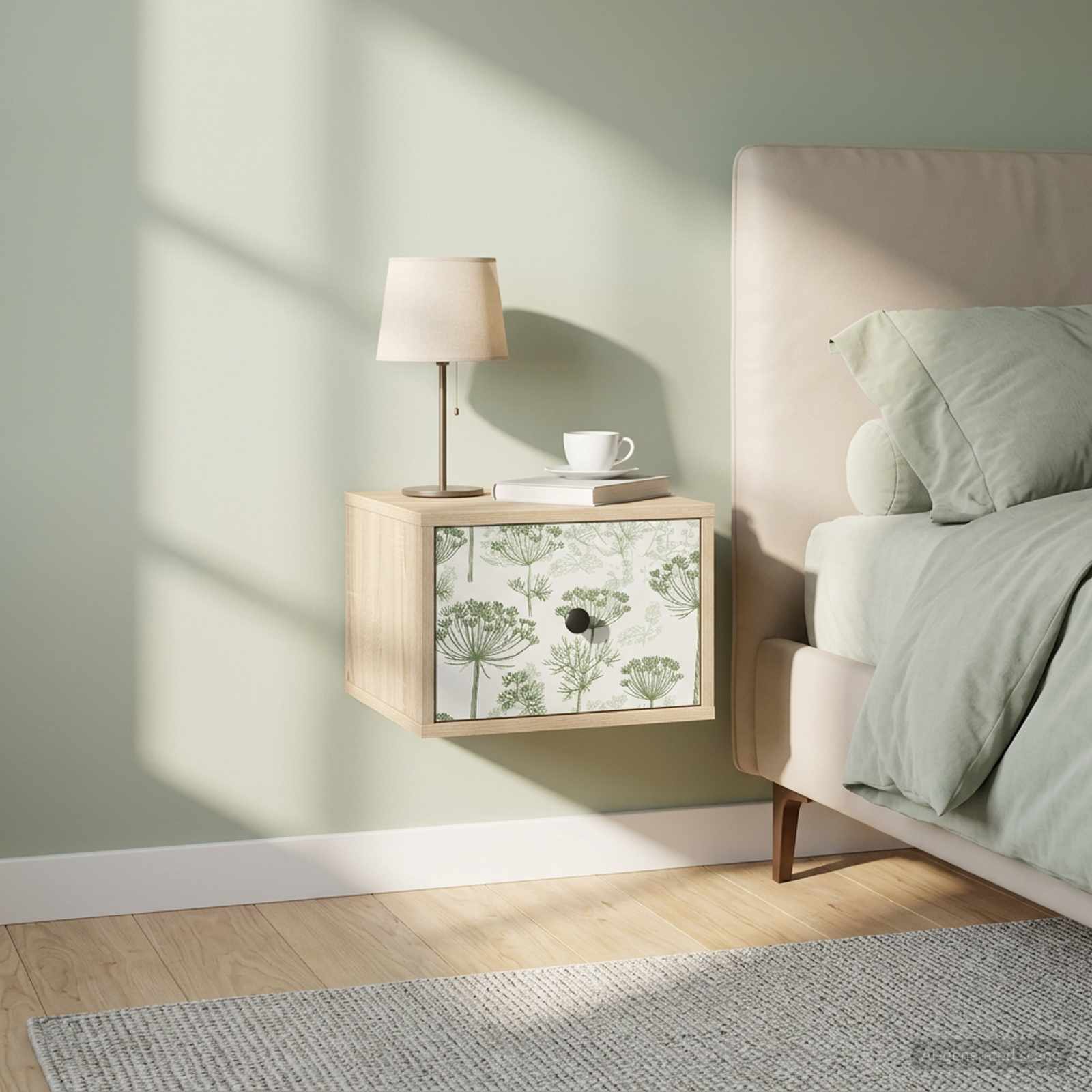 Τοίχου κομοδίνο GOTHA 2 τμχ. Sonoma Δρυς 36 x 33 x 25 εκ. - Pakobazaar