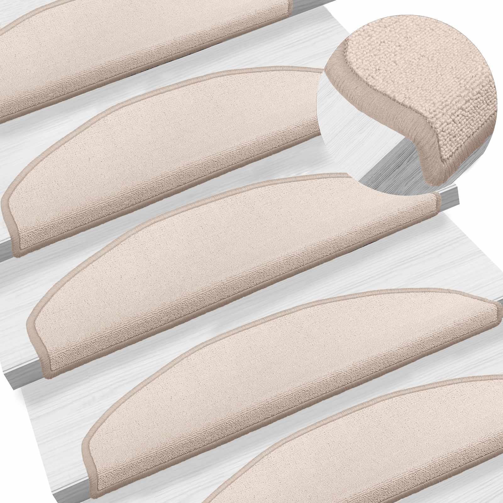 Αυτοκόλλητα Ματ Σκαλοπατιών 15 pcs Taupe 80 x 24,5 x 3,5 εκ. - Pakobazaar