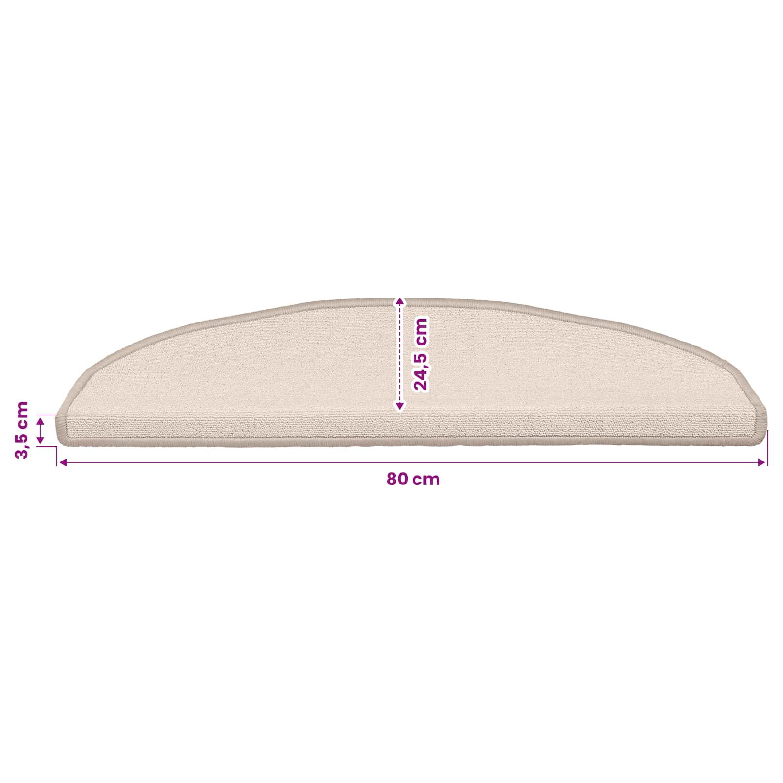 Αυτοκόλλητα Ματ Σκαλοπατιών 15 pcs Taupe 80 x 24,5 x 3,5 εκ. - Pakobazaar