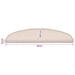 Αυτοκόλλητα Ματ Σκαλοπατιών 15 pcs Taupe 80 x 24,5 x 3,5 εκ. - Pakobazaar