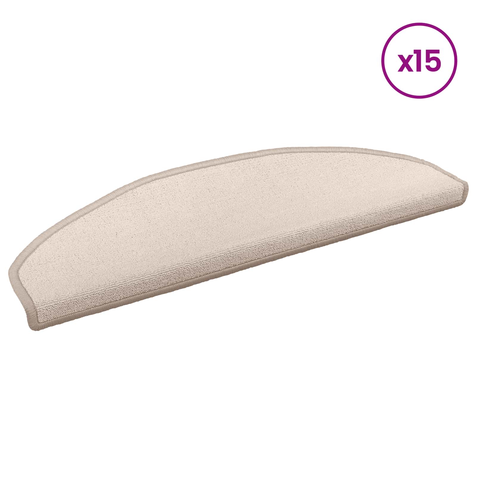 Αυτοκόλλητα Ματ Σκαλοπατιών 15 pcs Taupe 80 x 24,5 x 3,5 εκ. - Pakobazaar