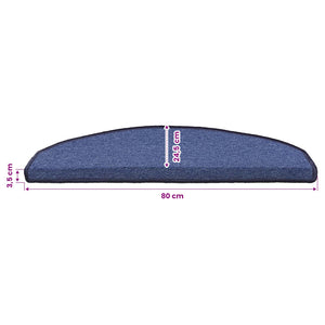 Αυτοκόλλητα Ματ Σκαλοπατιών 15 pcs Μπλε 80 x 24,5 x 3,5 εκ. - Pakobazaar