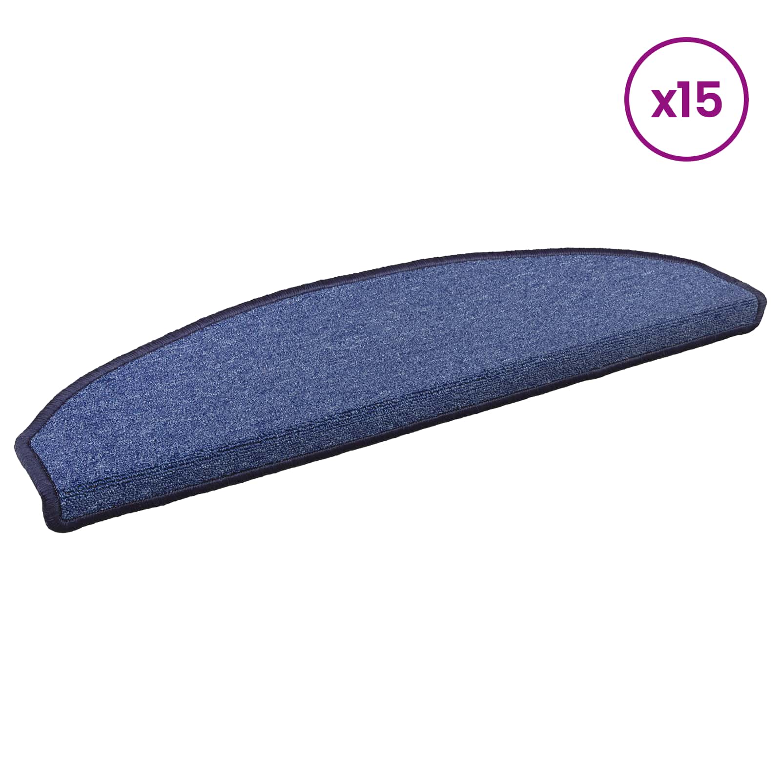 Αυτοκόλλητα Ματ Σκαλοπατιών 15 pcs Μπλε 80 x 24,5 x 3,5 εκ. - Pakobazaar