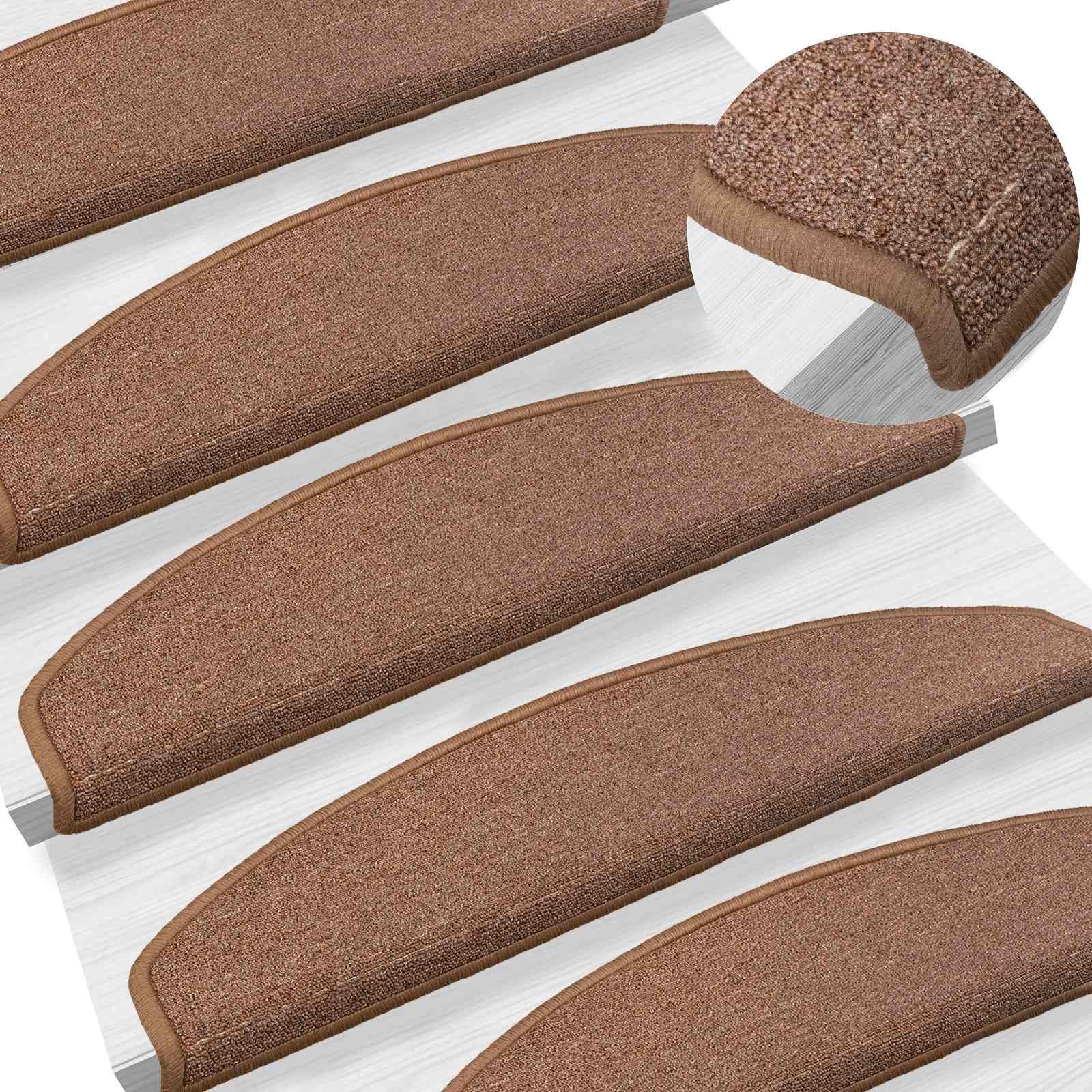 Αυτοκόλλητα Ματ Σκαλοπατιών 15 pcs Καφέ 80 x 24,5 x 3,5 εκ. - Pakobazaar