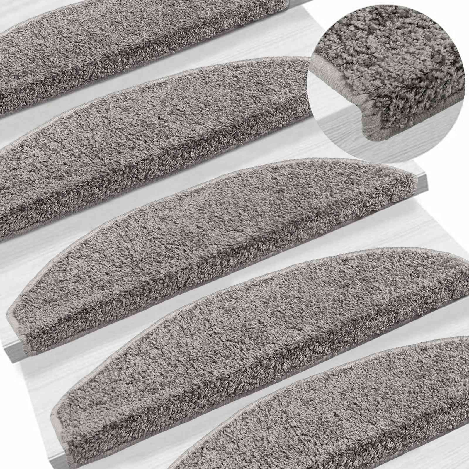 Αυτοκόλλητα Ματ Σκαλοπατιών 15 pcs Γκρι 80 x 24,5 x 3,5 εκ. - Pakobazaar