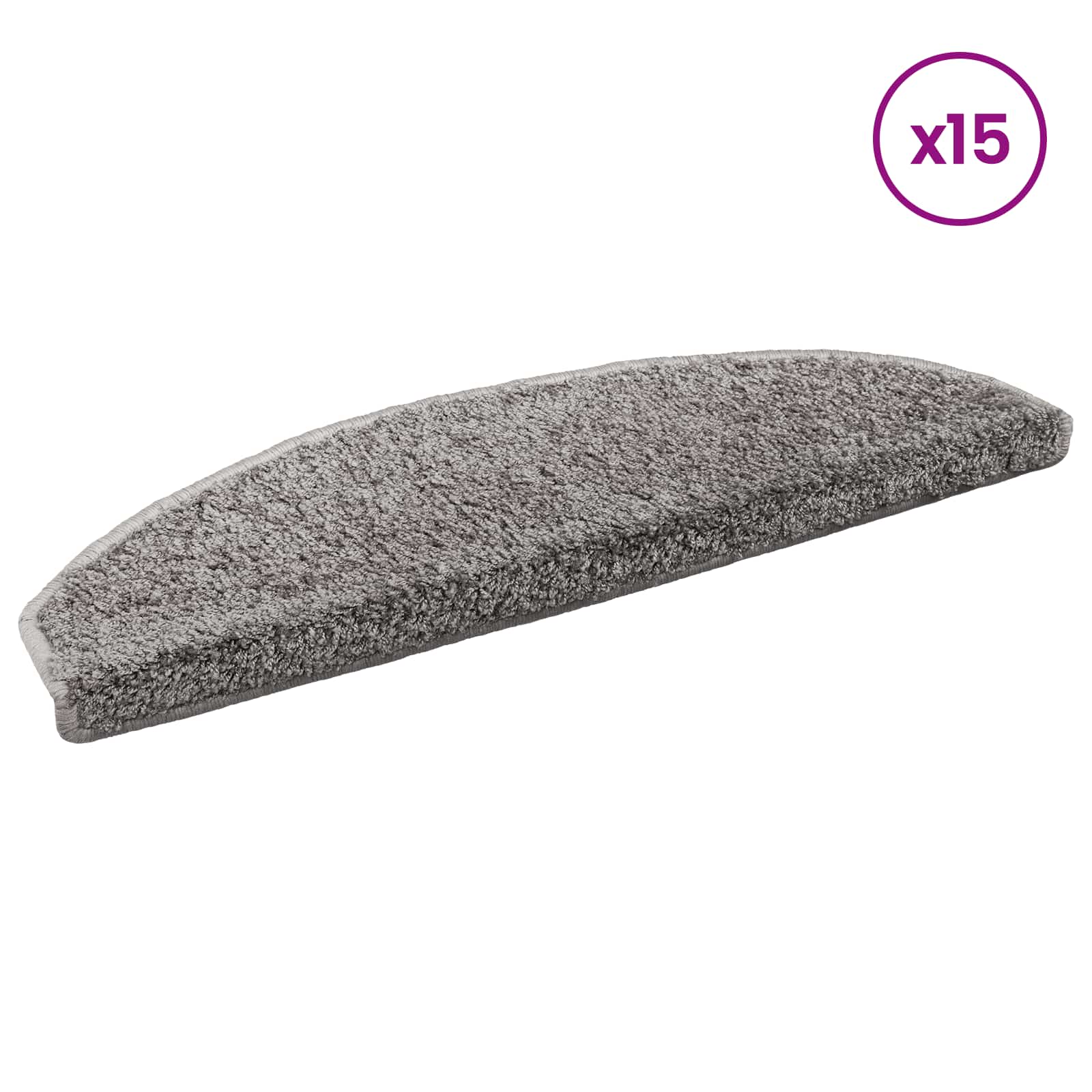 Αυτοκόλλητα Ματ Σκαλοπατιών 15 pcs Γκρι 80 x 24,5 x 3,5 εκ. - Pakobazaar