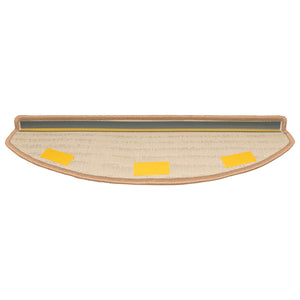 Αυτοκόλλητα Ματ Σκαλοπατιών 15 pcs Μπεζ 80 x 24,5 x 3,5 εκ. - Pakobazaar