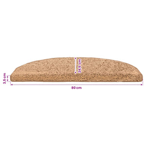 Αυτοκόλλητα Ματ Σκαλοπατιών 15 pcs Μπεζ 80 x 24,5 x 3,5 εκ. - Pakobazaar