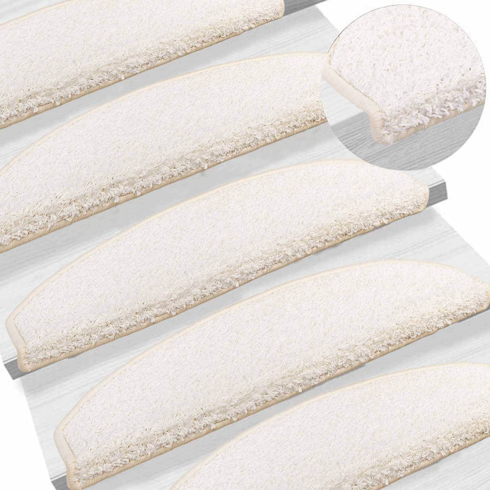 Αυτοκόλλητα Ματ Σκαλοπατιών 15 pcs Λευκό 80 x 24,5 x 3,5 εκ. - Pakobazaar