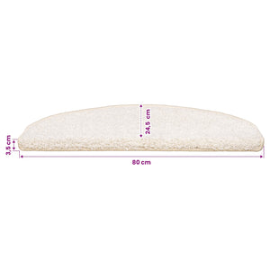 Αυτοκόλλητα Ματ Σκαλοπατιών 15 pcs Λευκό 80 x 24,5 x 3,5 εκ. - Pakobazaar