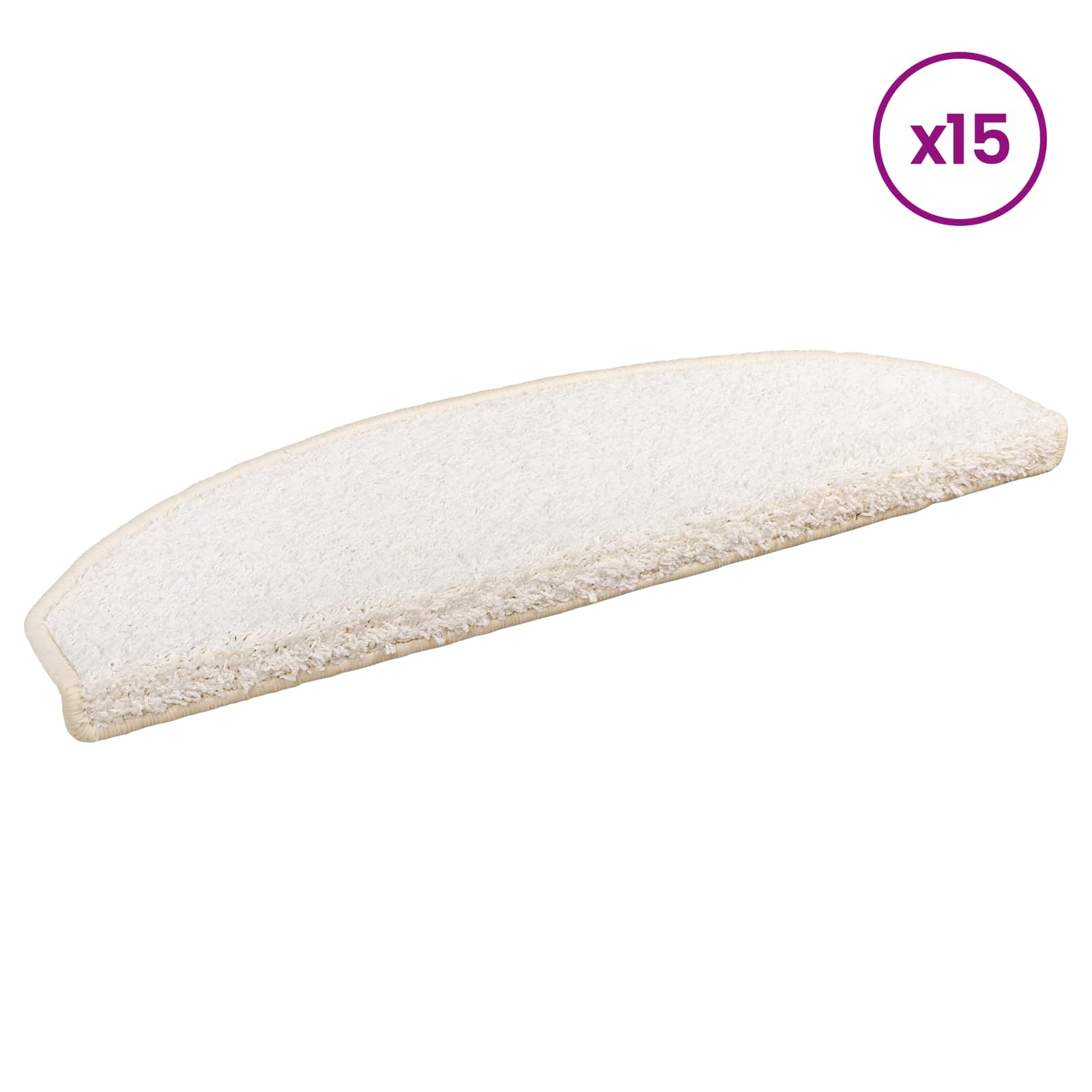 Αυτοκόλλητα Ματ Σκαλοπατιών 15 pcs Λευκό 80 x 24,5 x 3,5 εκ. - Pakobazaar