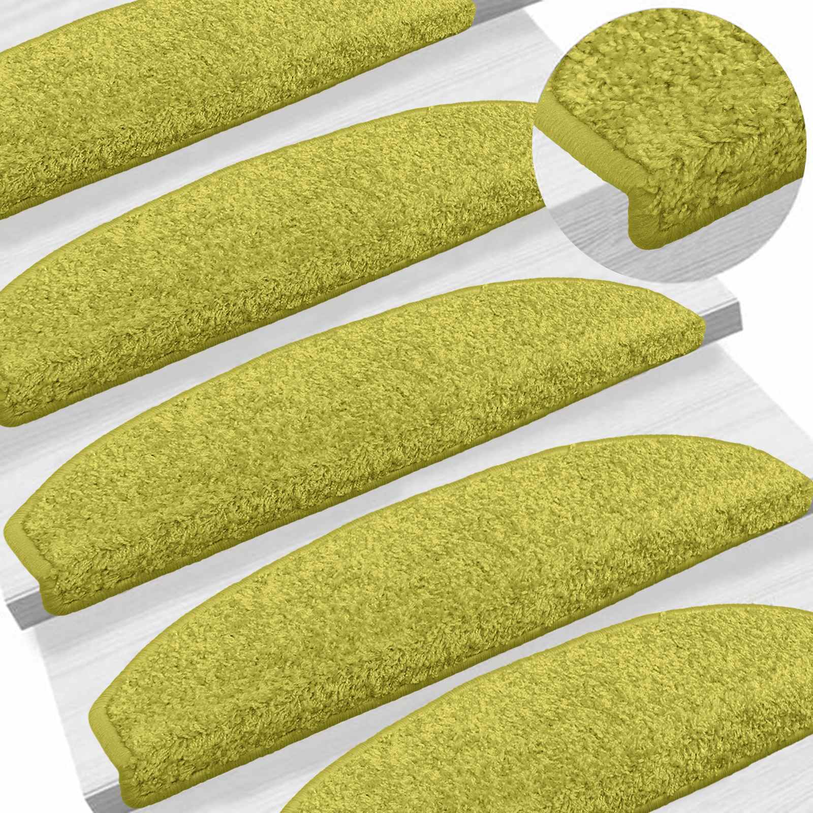 Αυτοκόλλητα Ματ Σκαλοπατιών 15 pcs Πράσινο 80 x 24,5 x 3,5 εκ. - Pakobazaar