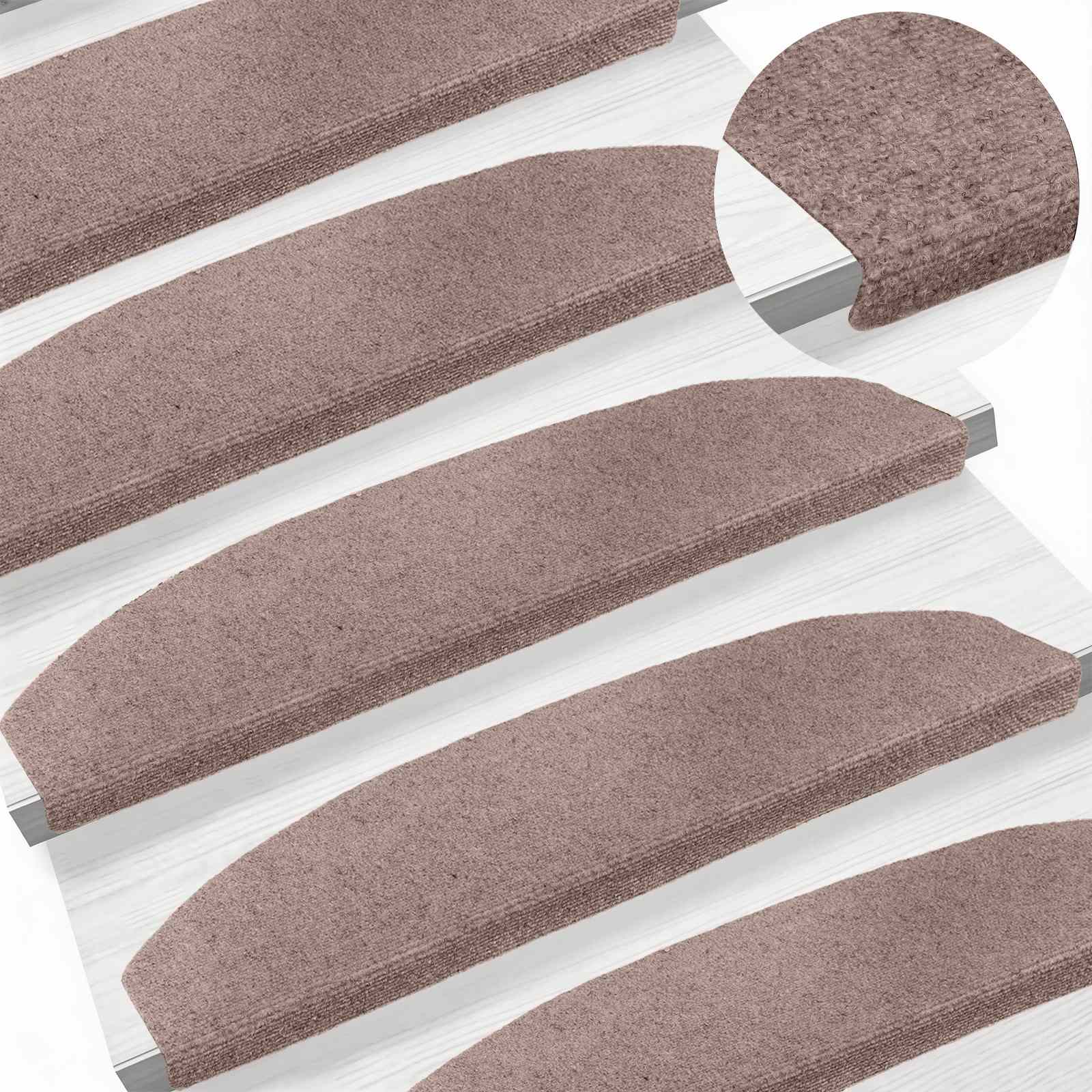 Αυτοκόλλητα Ματ Σκαλοπατιών 15 pcs Μπεζ 80 x 24,5 x 3,5 εκ. - Pakobazaar