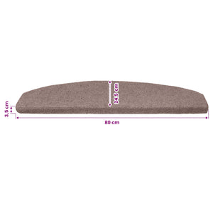 Αυτοκόλλητα Ματ Σκαλοπατιών 15 pcs Μπεζ 80 x 24,5 x 3,5 εκ. - Pakobazaar