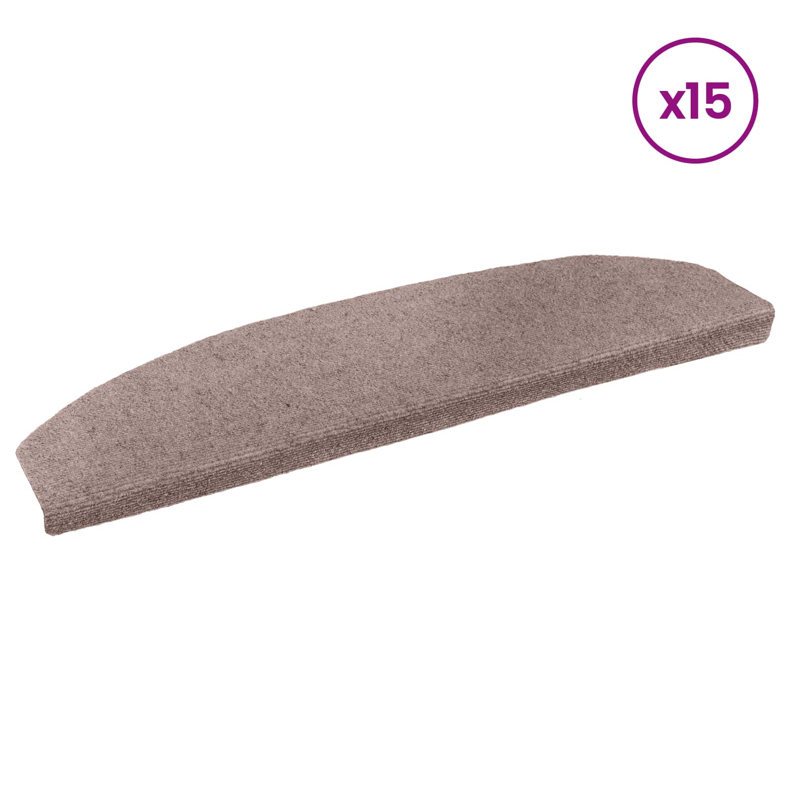 Αυτοκόλλητα Ματ Σκαλοπατιών 15 pcs Μπεζ 80 x 24,5 x 3,5 εκ. - Pakobazaar