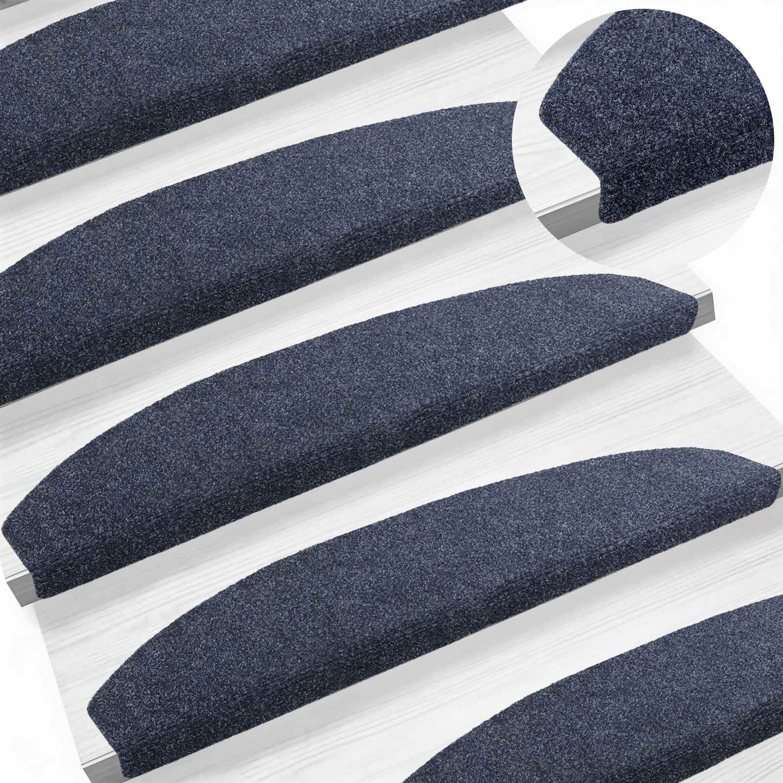 Αυτοκόλλητα Ματ Σκαλοπατιών 15 pcs Μπλε 80 x 24,5 x 3,5 εκ. - Pakobazaar