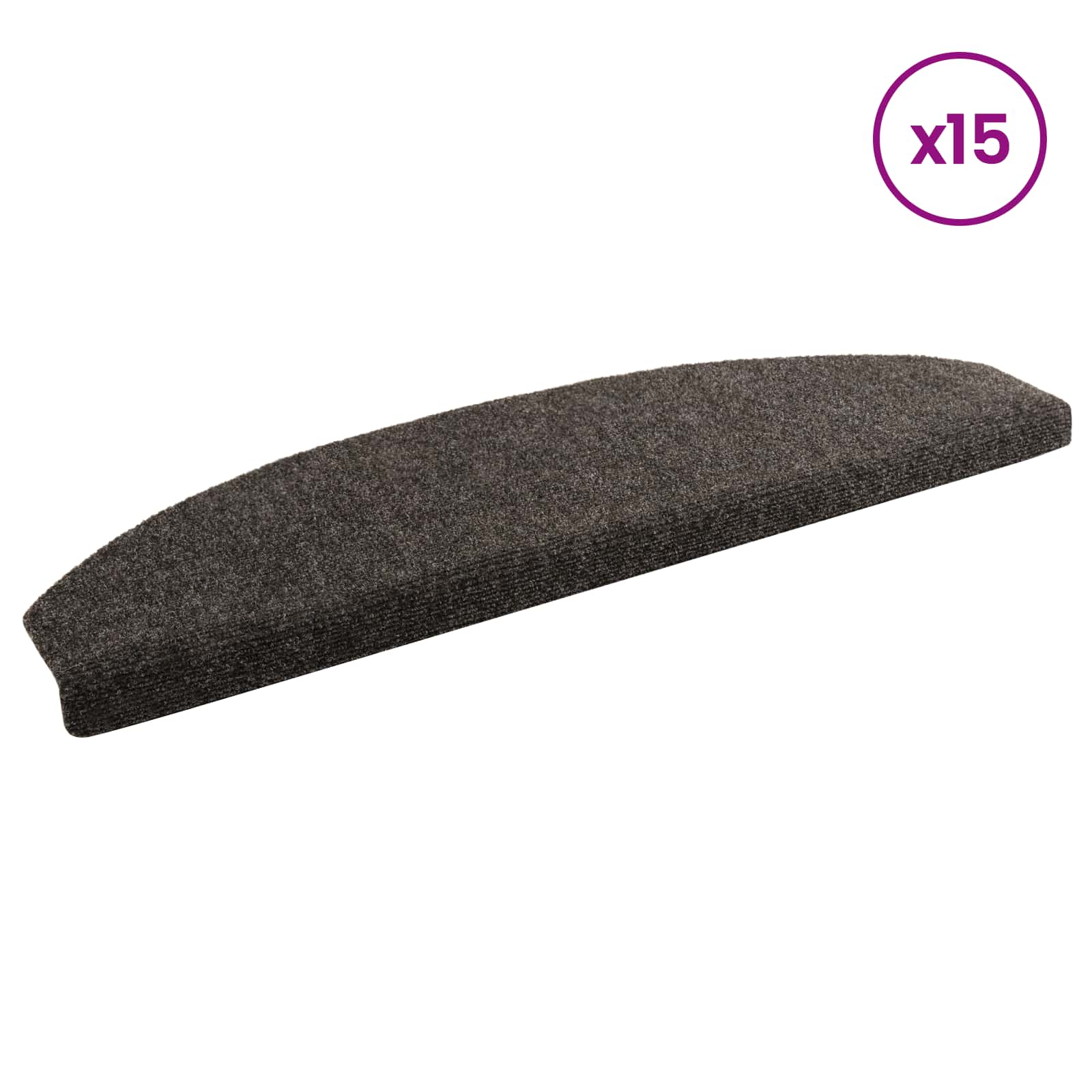 Αυτοκόλλητα Ματ Σκαλοπατιών 15 pcs Ανθρακί 80 x 24,5 x 3,5 εκ. - Pakobazaar