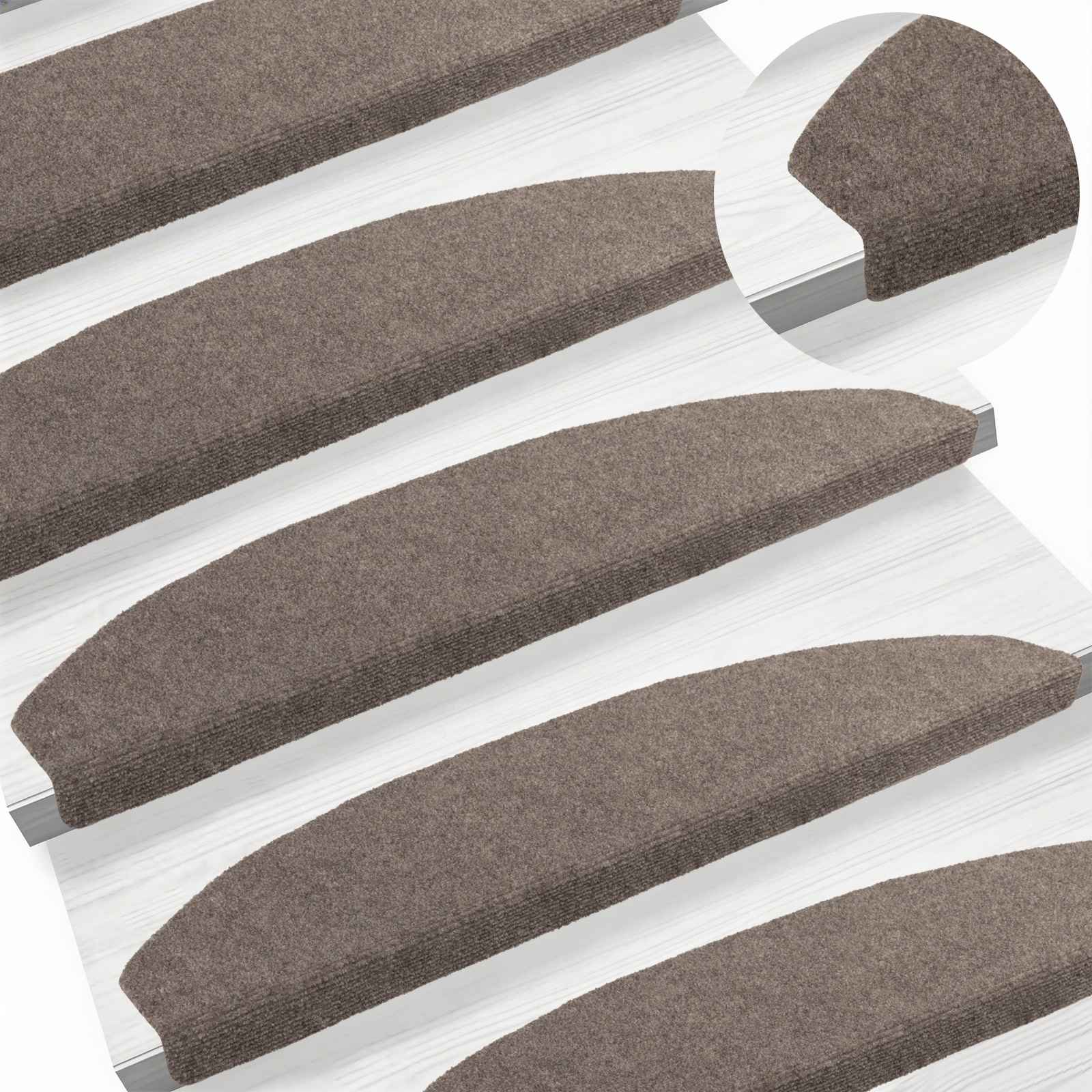 Αυτοκόλλητα Ματ Σκαλοπατιών 15 pcs Μόκα 80 x 24,5 x 3,5 εκ. - Pakobazaar