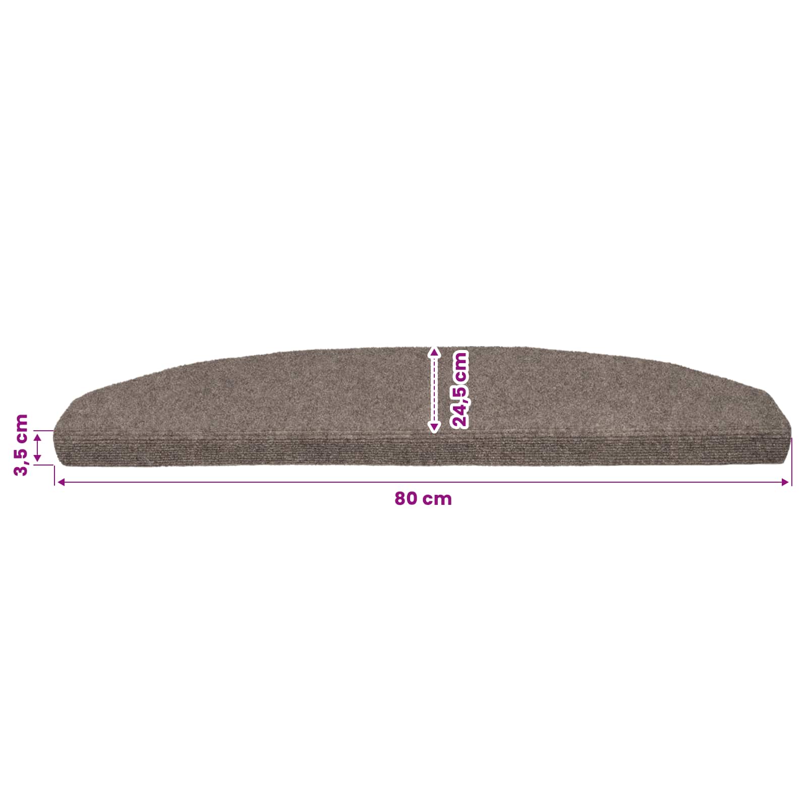 Αυτοκόλλητα Ματ Σκαλοπατιών 15 pcs Μόκα 80 x 24,5 x 3,5 εκ. - Pakobazaar