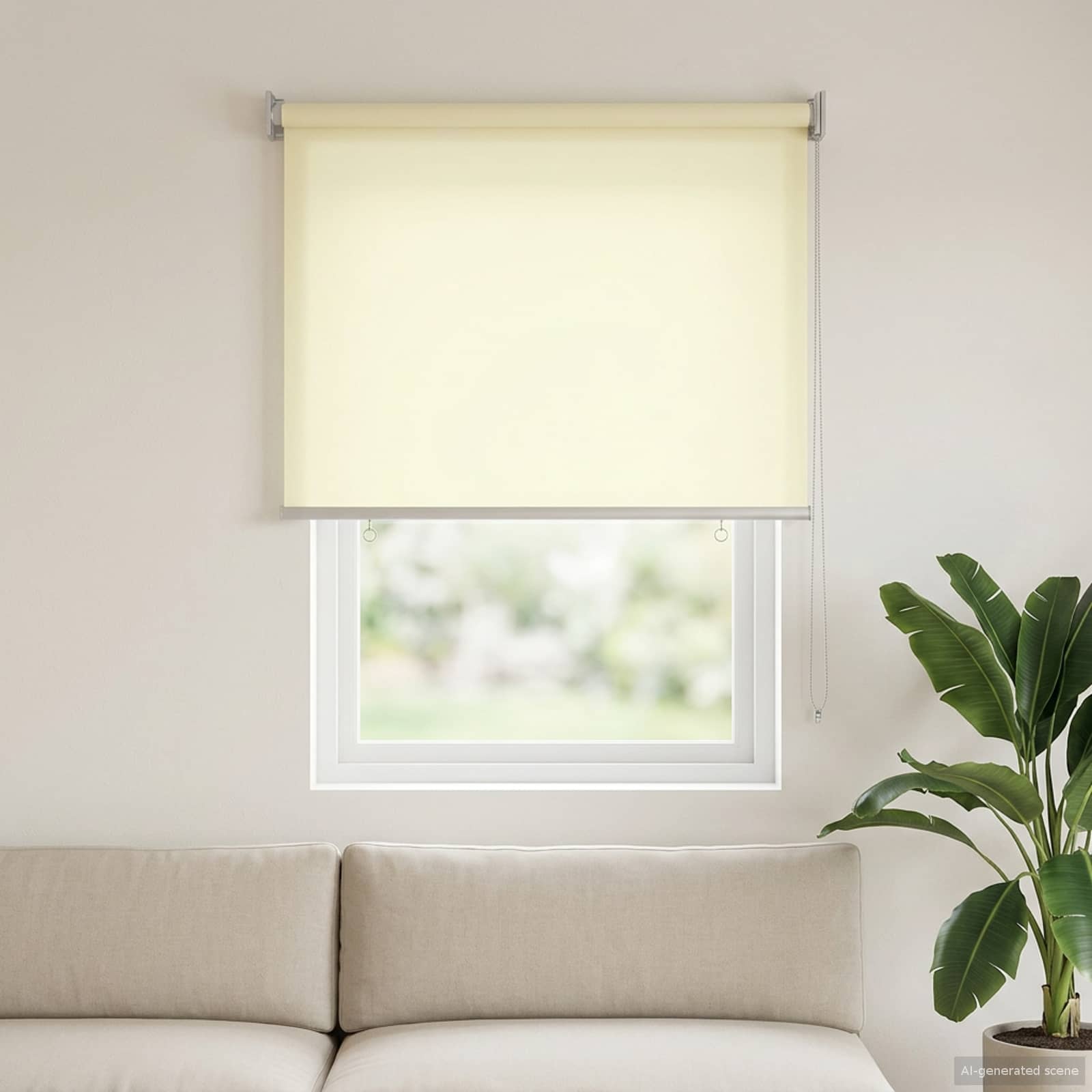 Ρολό Κουρτίνα UV Προστασία Κρεμ 60 x 140 cm Πολυεστέρας - Pakobazaar