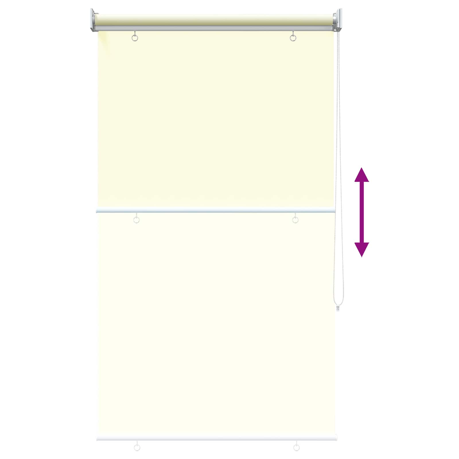 Ρολό Κουρτίνα UV Προστασία Κρεμ 100 x 140 cm Πολυεστέρας - Pakobazaar