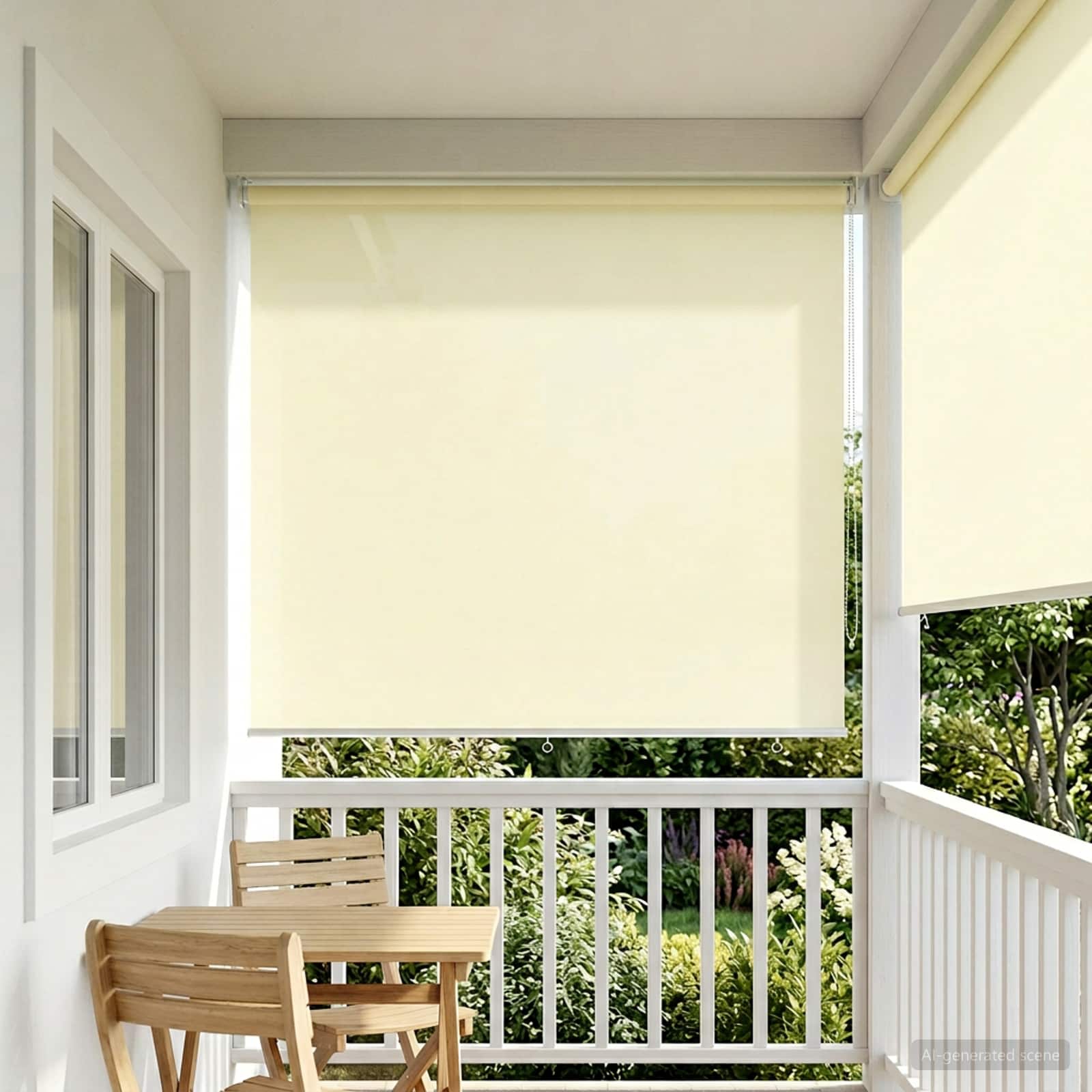 Ρολό Κουρτίνα UV Προστασία Κρεμ 160 x 140 cm Πολυεστέρας - Pakobazaar