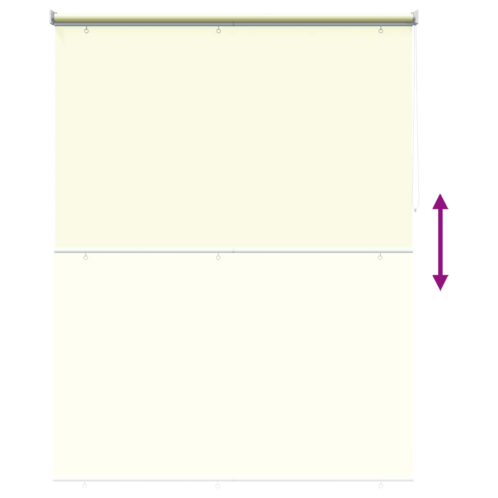 Ρολό Κουρτίνα UV Προστασία Κρεμ 160 x 140 cm Πολυεστέρας - Pakobazaar