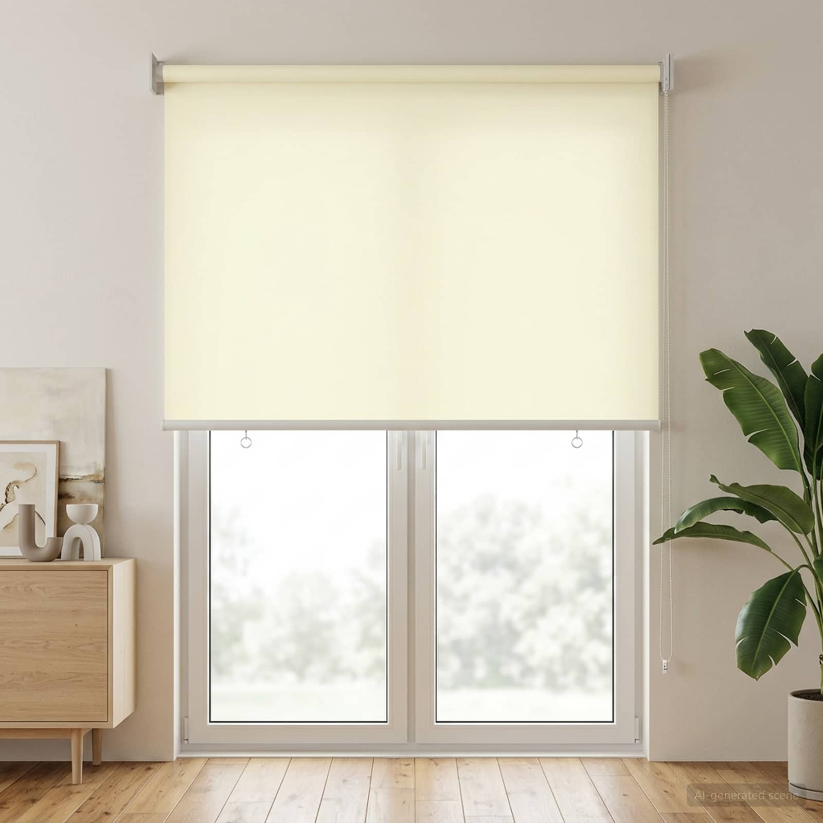 Ρολό Κουρτίνα UV Προστασία Κρεμ 80 x 230 cm Πολυεστέρας - Pakobazaar