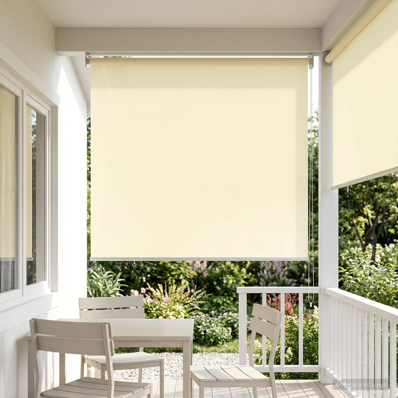 Ρολό Κουρτίνα UV Προστασία Κρεμ 100 x 230 cm Πολυεστέρας - Pakobazaar