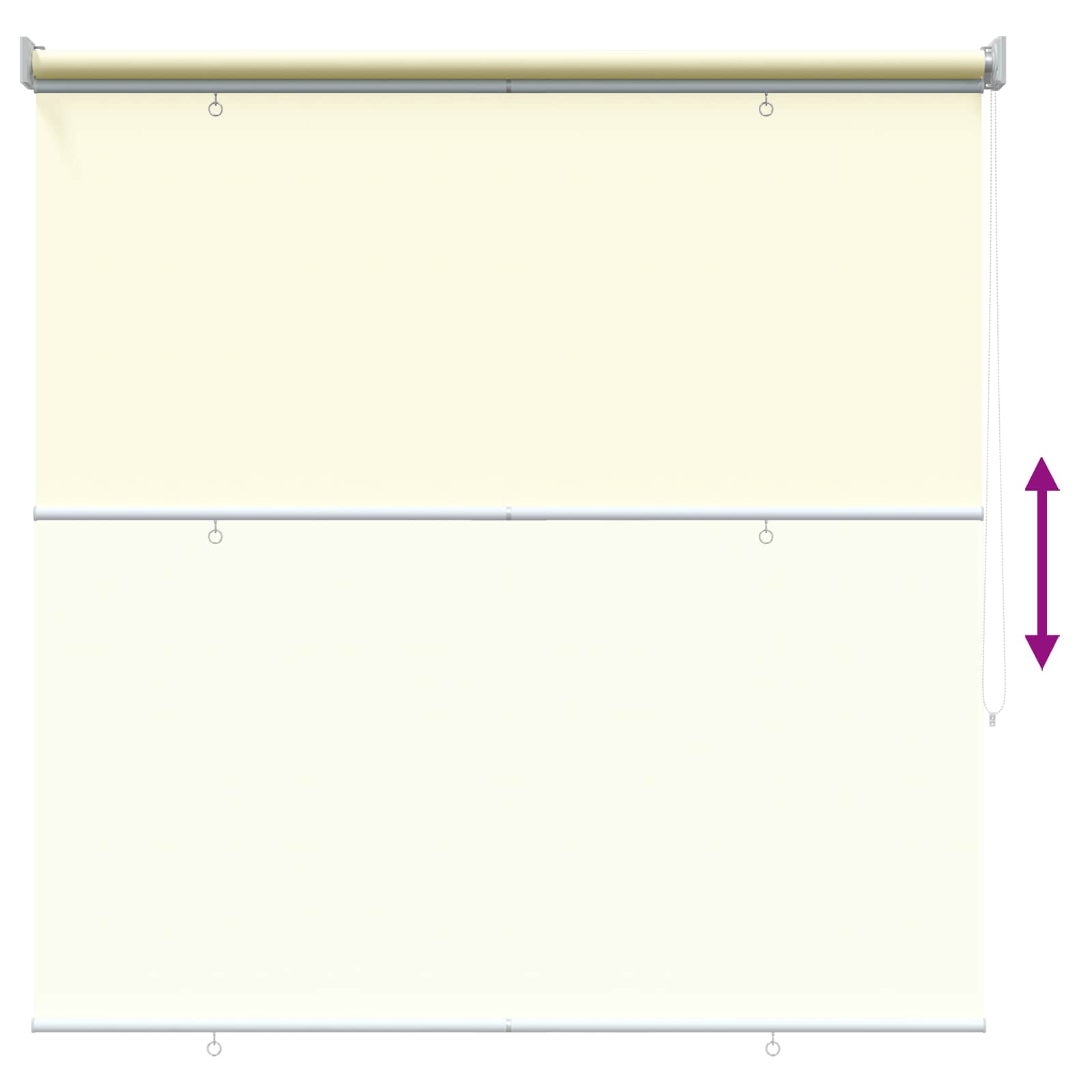 Ρολό Κουρτίνα UV Προστασία Κρεμ 100 x 230 cm Πολυεστέρας - Pakobazaar