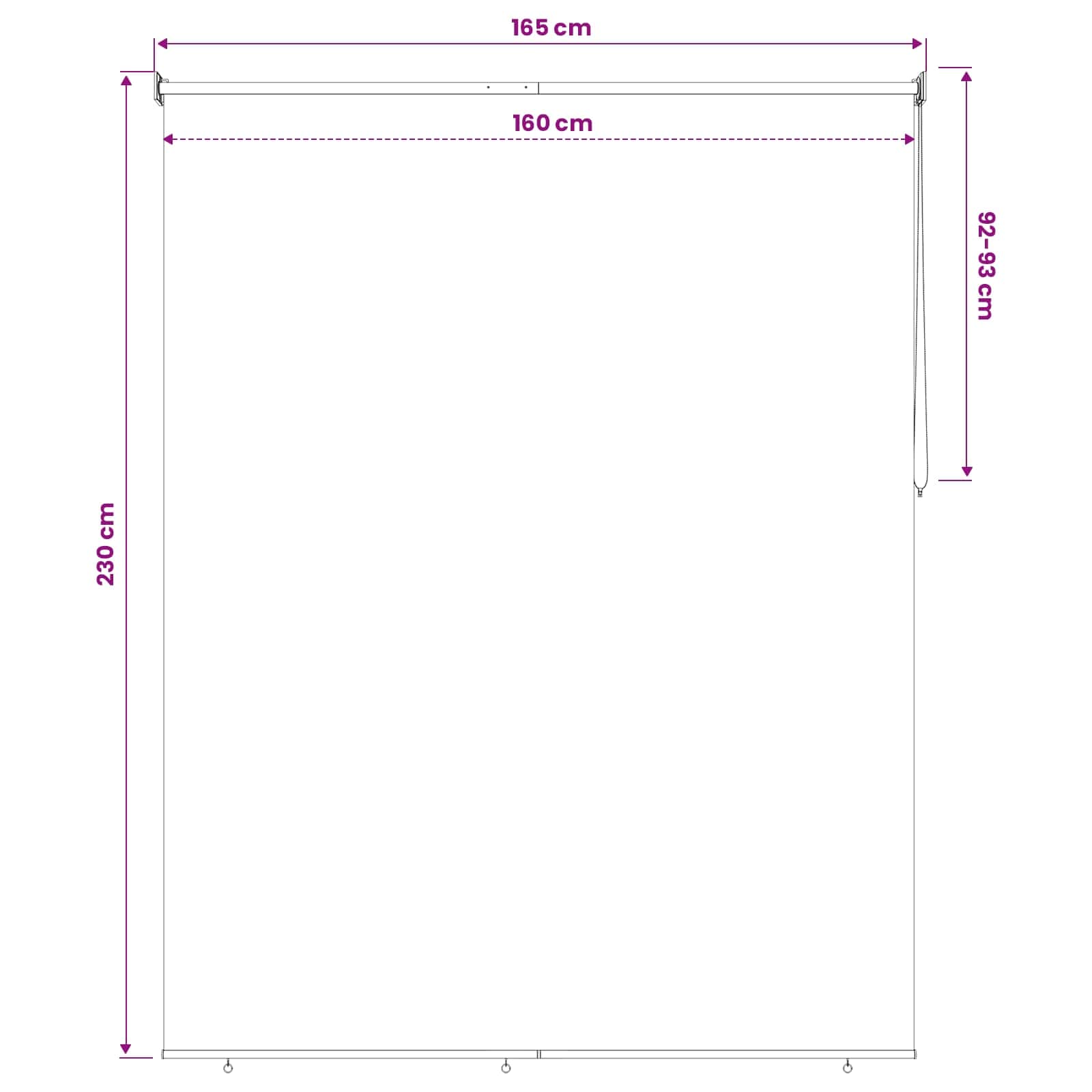 Ρολό Κουρτίνα UV Προστασία Κρεμ 160 x 230 cm Πολυεστέρας - Pakobazaar