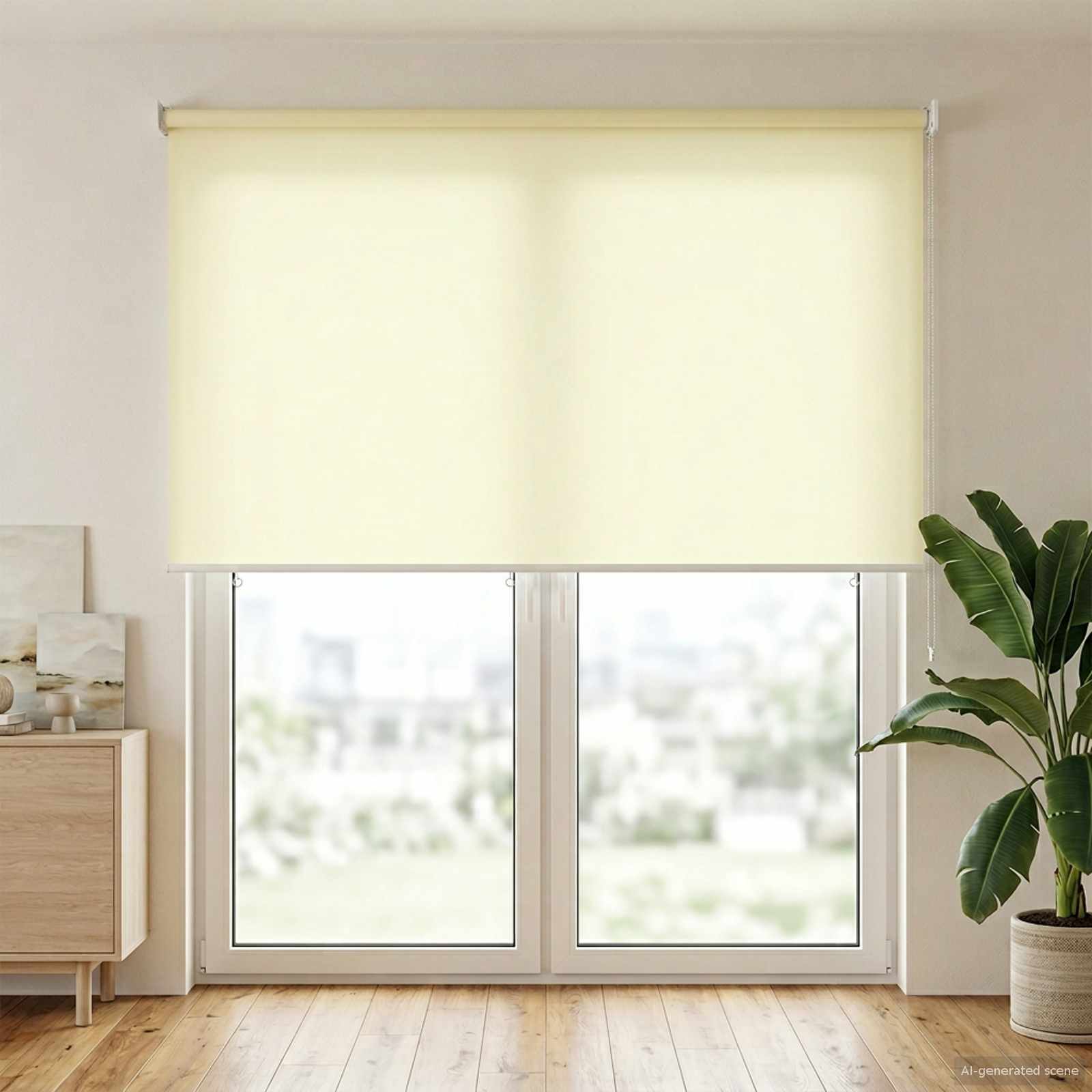 Ρολό Κουρτίνα UV Προστασία Κρεμ 180 x 230 cm Πολυεστέρας - Pakobazaar