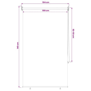 Ρολό Κουρτίνα UV Προστασία Taupe 100 x 140 cm Πολυεστέρας - Pakobazaar