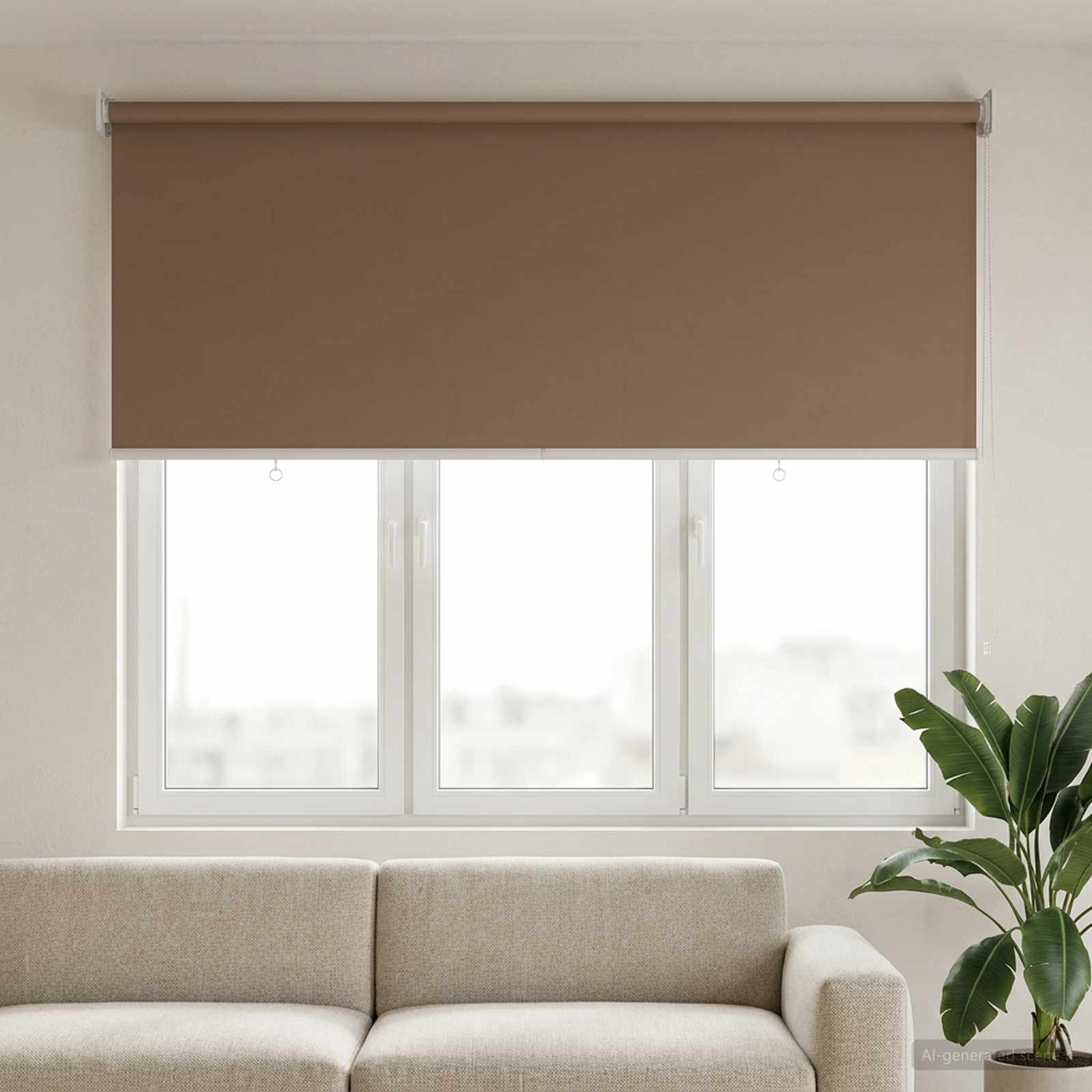 Ρολό Κουρτίνα UV Προστασία Taupe 120 x 140 cm Πολυεστέρας - Pakobazaar