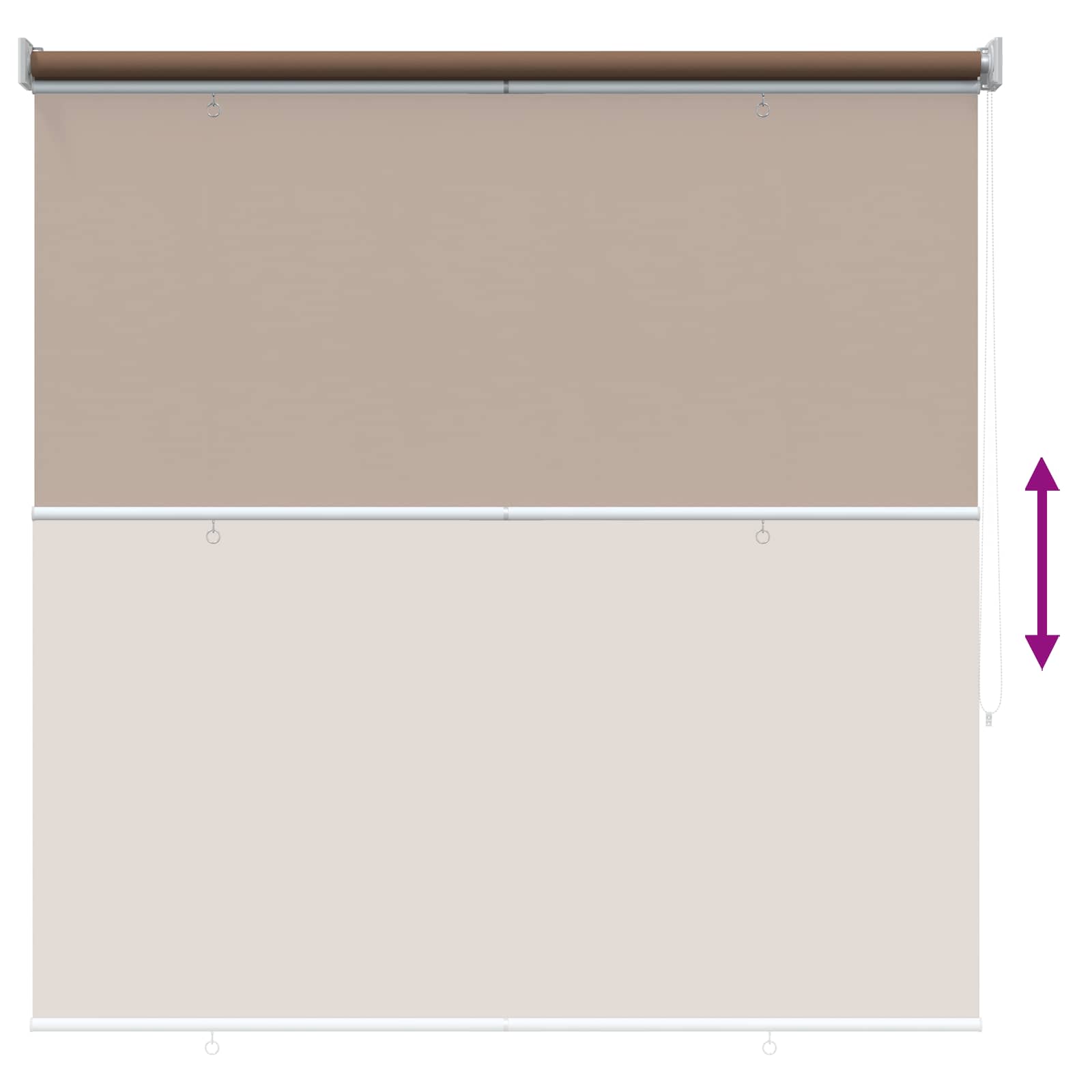Ρολό Κουρτίνα UV Προστασία Taupe 120 x 140 cm Πολυεστέρας - Pakobazaar
