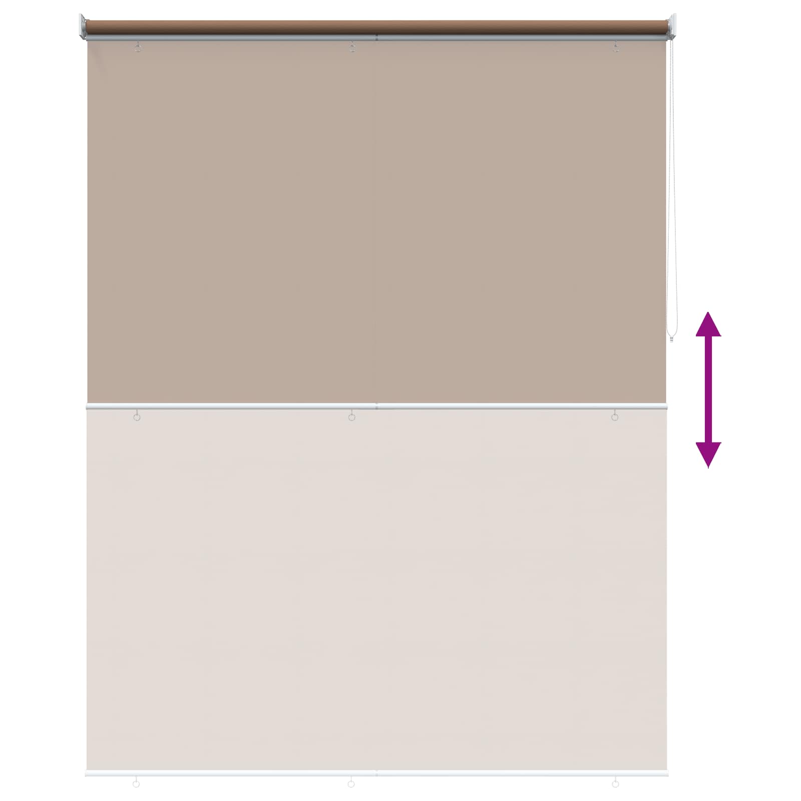 Ρολό Κουρτίνα UV Προστασία Taupe 200 x 140 cm Πολυεστέρας - Pakobazaar