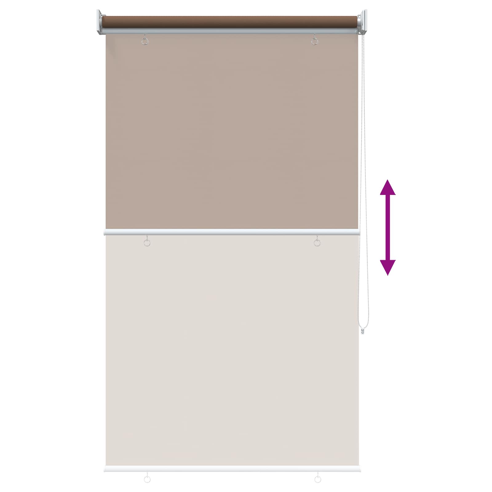 Ρολό Κουρτίνα UV Προστασία Taupe 60 x 230 cm Πολυεστέρας - Pakobazaar