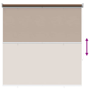 Ρολό Κουρτίνα UV Προστασία Taupe 100 x 230 cm Πολυεστέρας - Pakobazaar