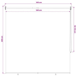 Ρολό Κουρτίνα UV Προστασία Taupe 145 x 230 εκ Πολυεστέρας - Pakobazaar
