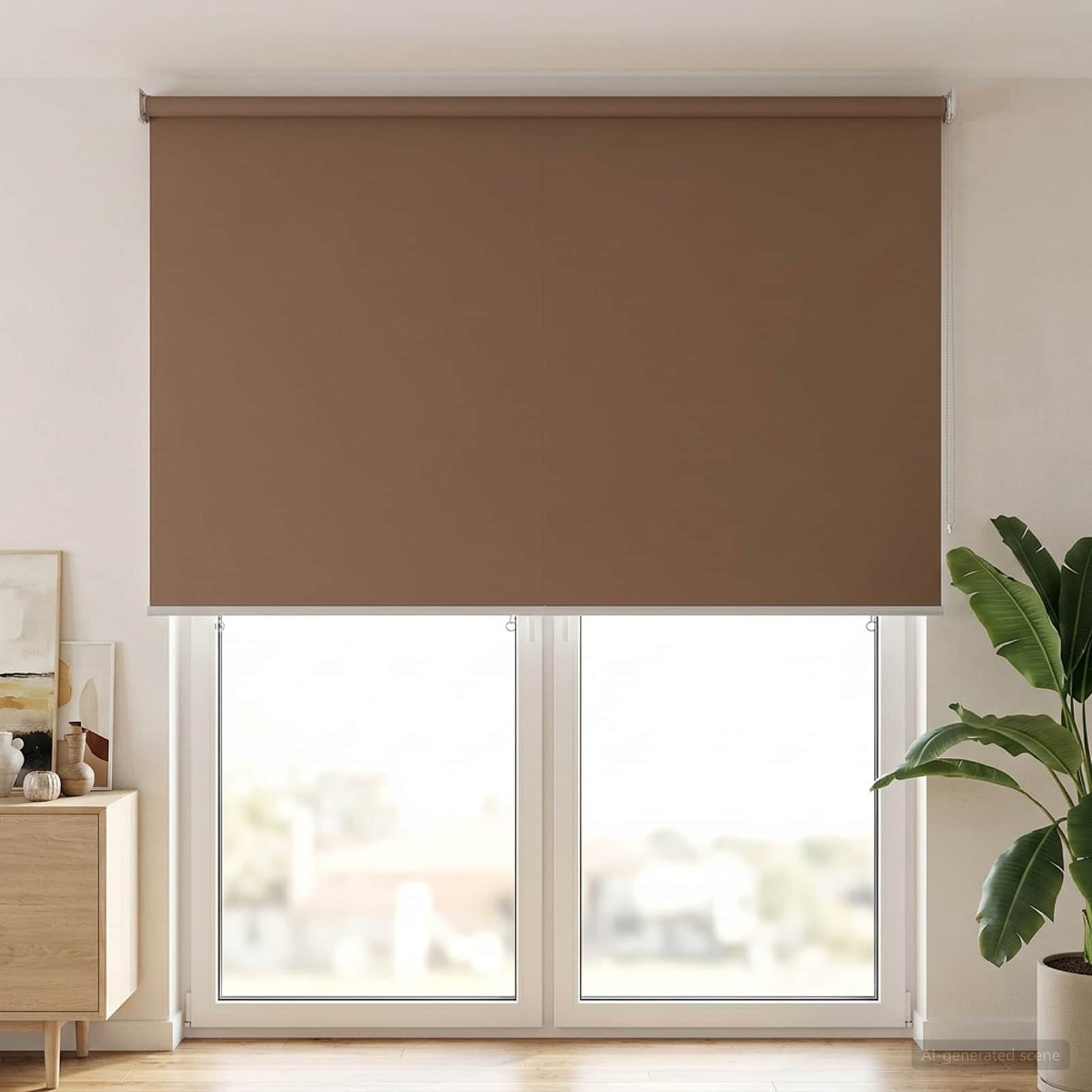 Ρολό Κουρτίνα UV Προστασία Taupe 160 x 230 cm Πολυεστέρας - Pakobazaar
