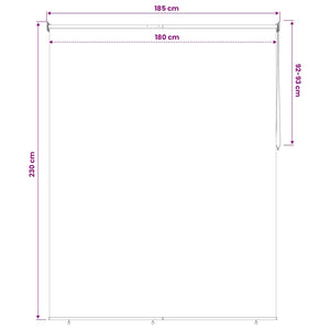 Ρολό Κουρτίνα UV Προστασία Taupe 180 x 230 cm Πολυεστέρας - Pakobazaar