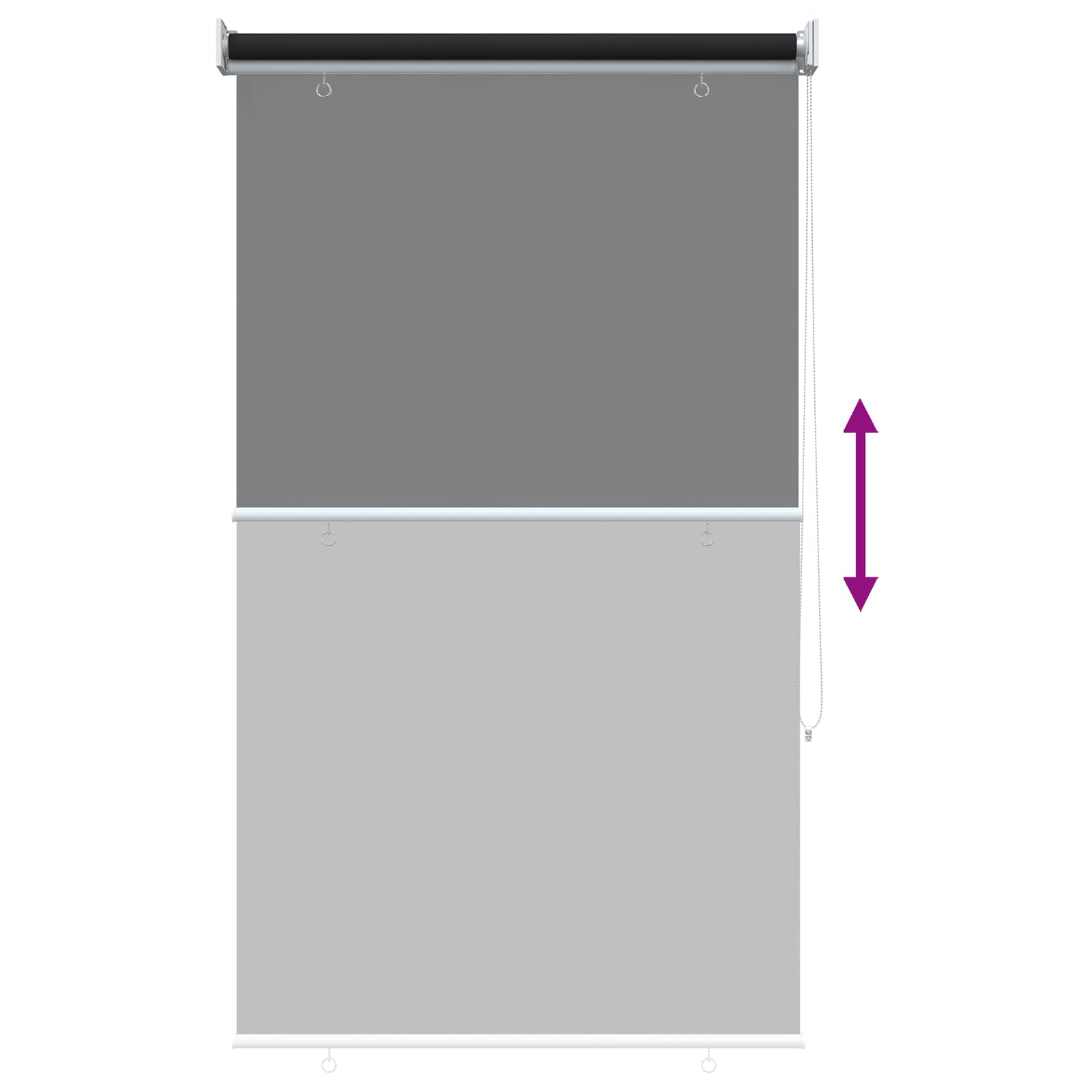 Ρολό Κουρτίνα UV Προστασία Ανθρακί 100 x 140 cm Πολυεστέρας - Pakobazaar