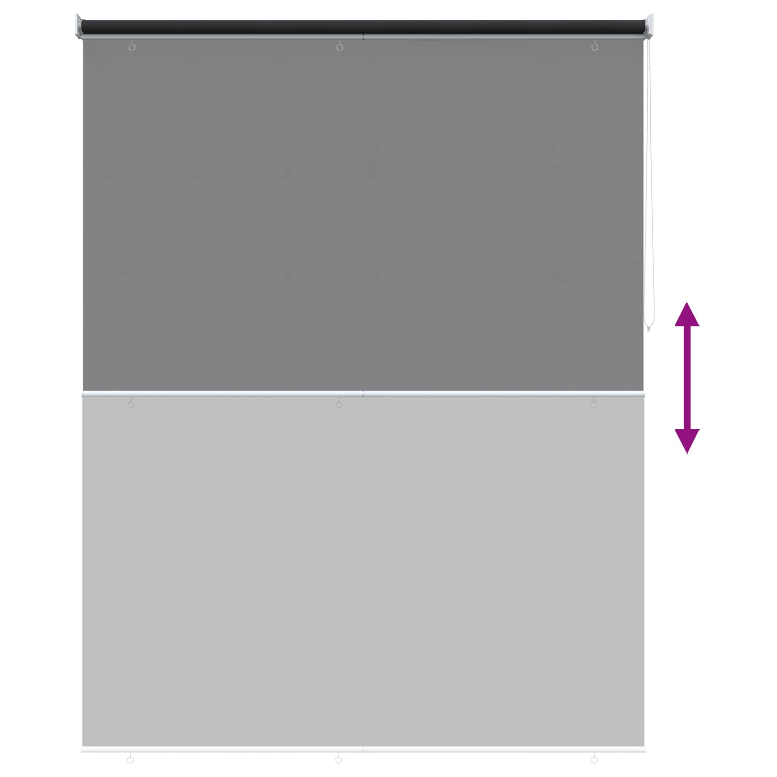 Ρολό Κουρτίνα UV Προστασία Ανθρακί 160 x 140 cm Πολυεστέρας - Pakobazaar