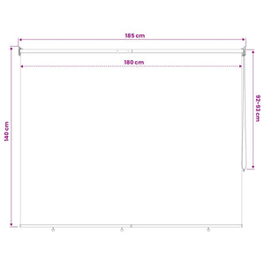 Ρολό Κουρτίνα UV Προστασία Ανθρακί 180 x 140 cm Πολυεστέρας - Pakobazaar