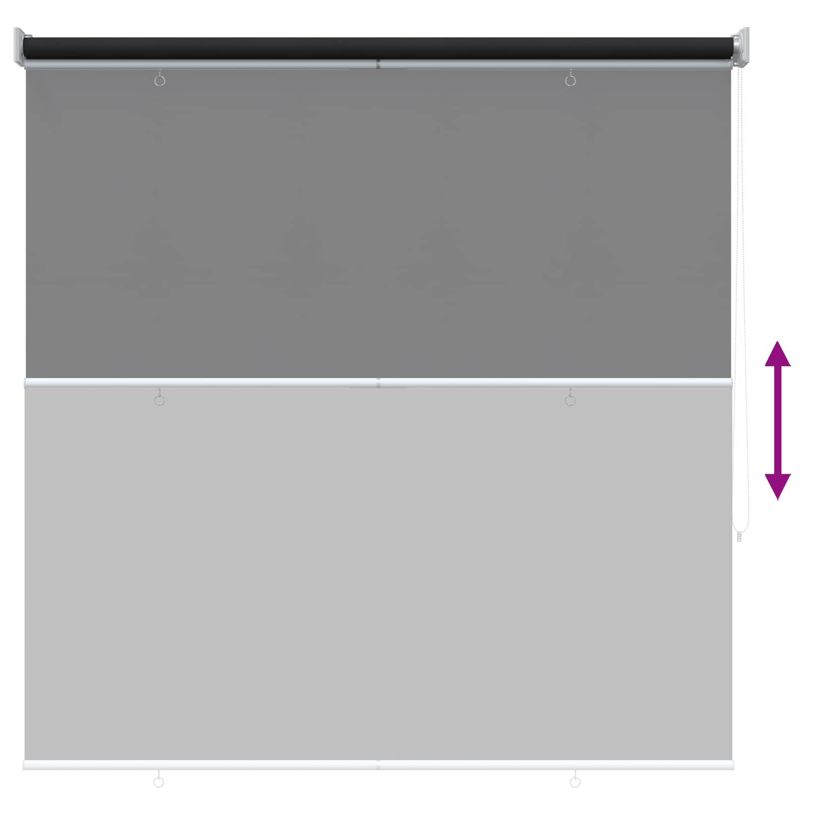 Ρολό Κουρτίνα UV Προστασία Ανθρακί 100 x 230 cm Πολυεστέρας - Pakobazaar