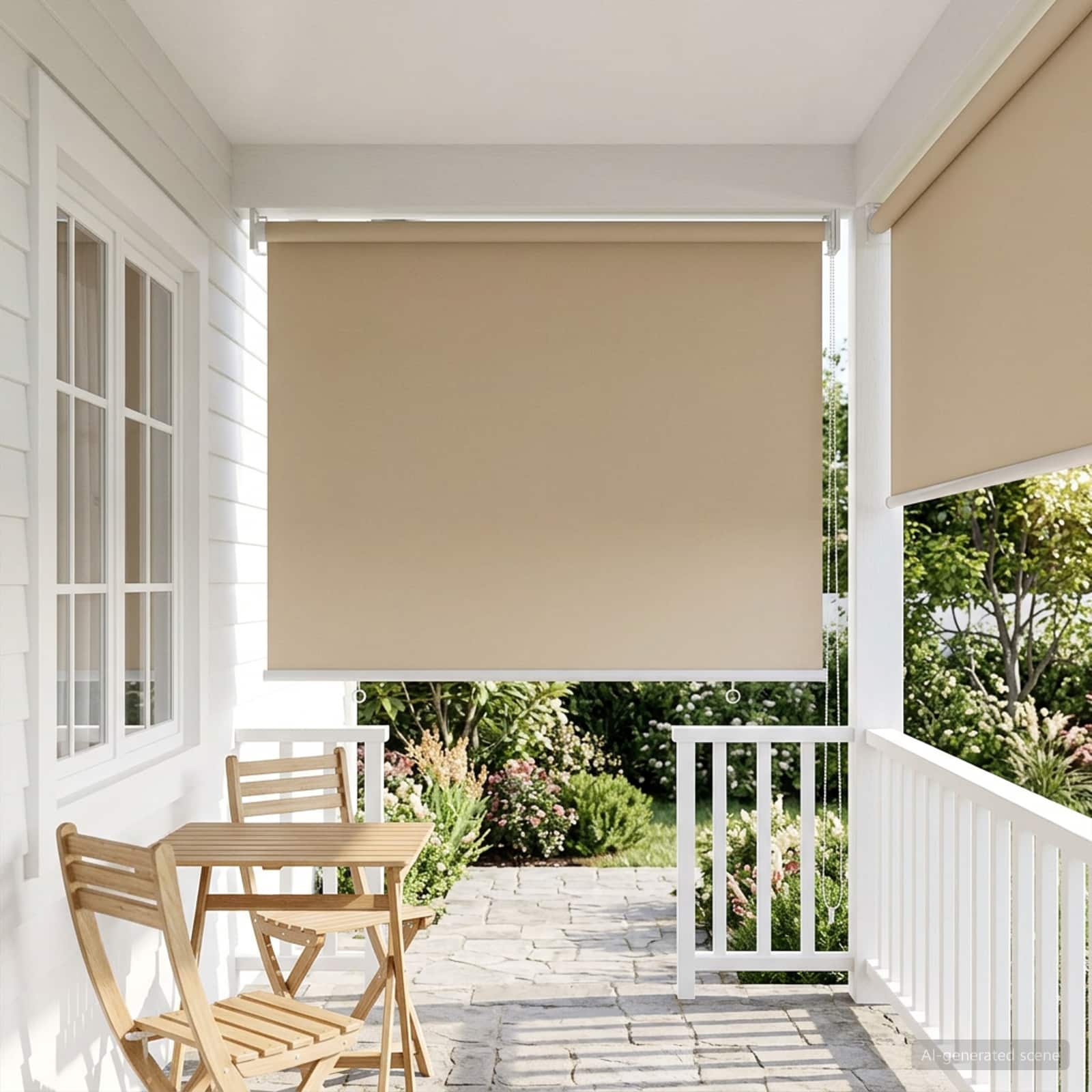 Ρολό Κουρτίνα UV Προστασία Μπεζ 80 x 140 cm Πολυεστέρας - Pakobazaar