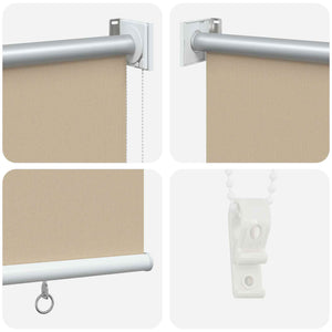 Ρολό Κουρτίνα UV Προστασία Μπεζ 140 x 140 cm Πολυεστέρας - Pakobazaar