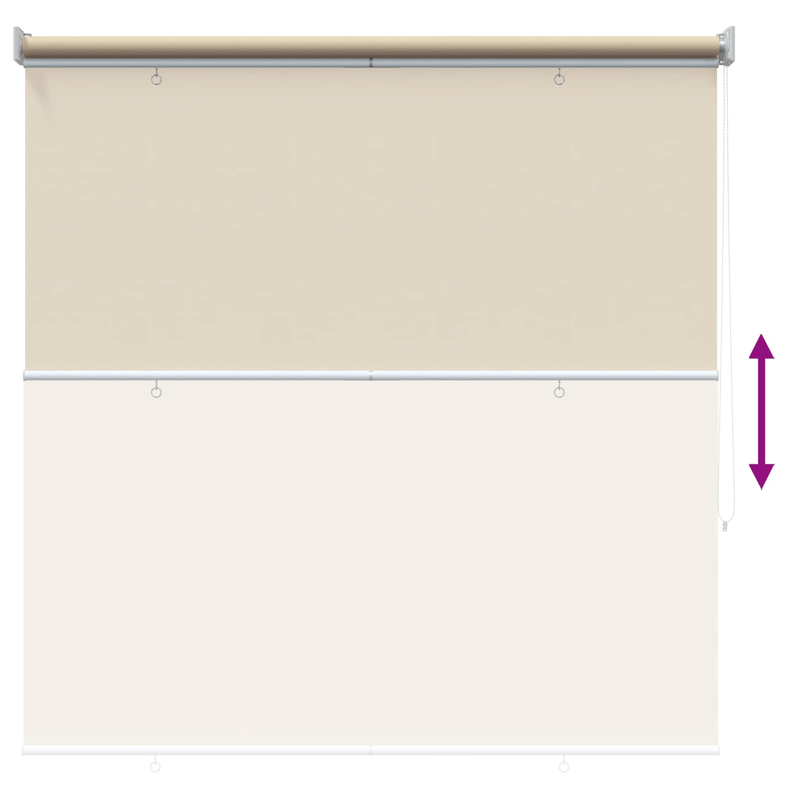 Ρολό Κουρτίνα UV Προστασία Μπεζ 140 x 140 cm Πολυεστέρας - Pakobazaar